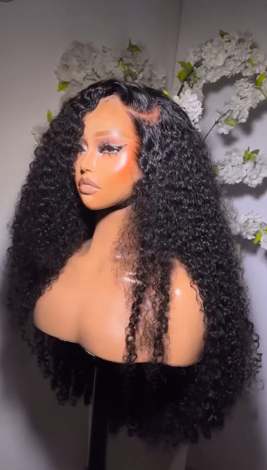 Kinky curls frontal wig