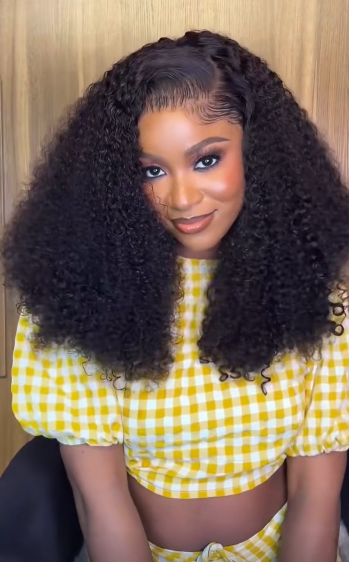 Kinky curls frontal wig