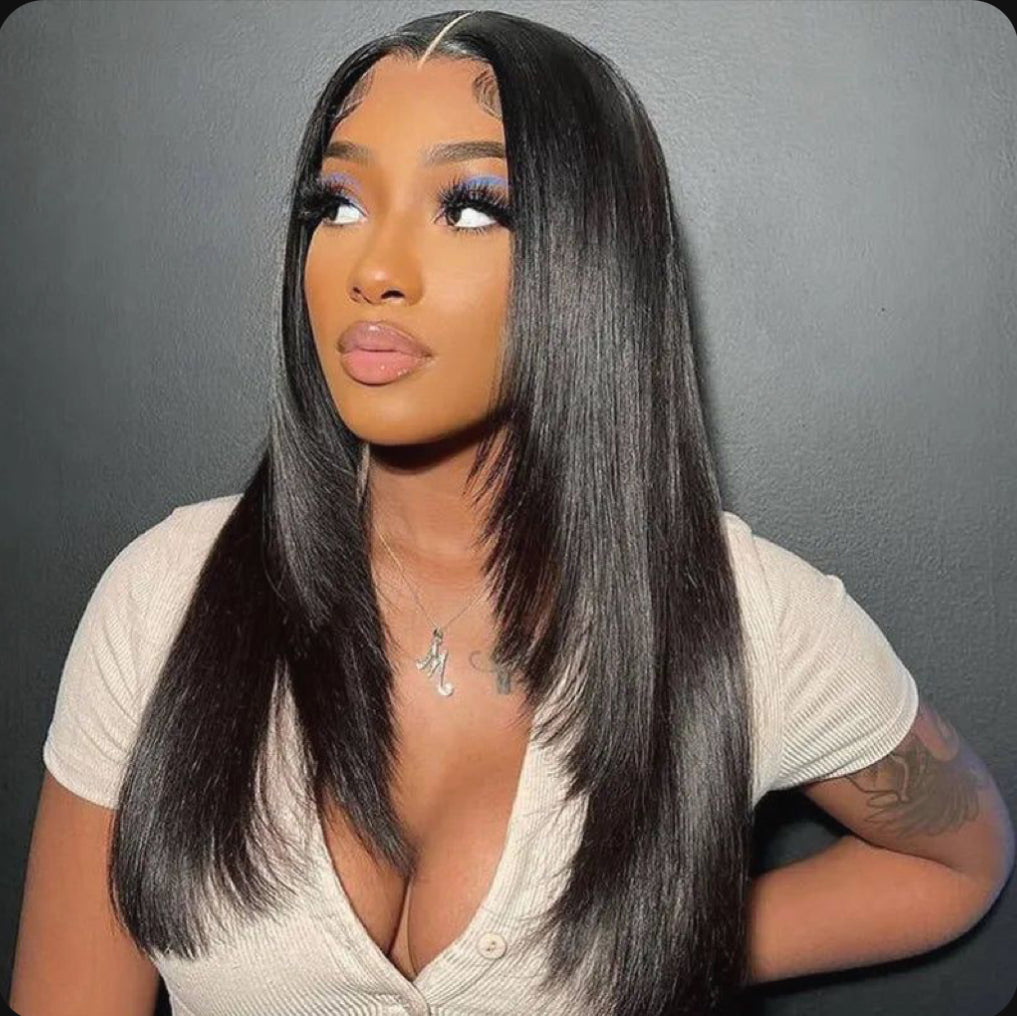 Straight frontal wig